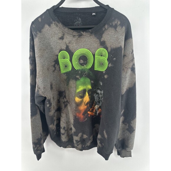 Zion BOB MARLEY Crew Neck Sweatshirt Sweater Men's - Picture 1 of 4